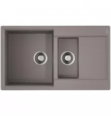 Кухонная мойка Artgranit Omoikiri Daisen 86-2-GR ленинградский серый 4993475