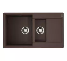 Кухонная мойка Artgranit Omoikiri Daisen 86-2-DC темный шоколад 4993476