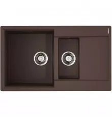 Кухонная мойка Artgranit Omoikiri Daisen 86-2-DC темный шоколад 4993476