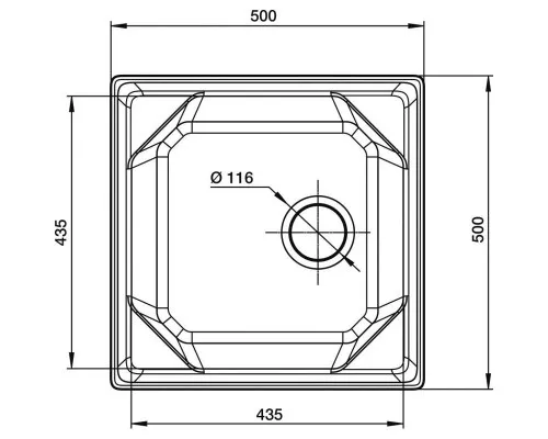 Приобрести Кухонная мойка GranFest графит Unique GF-U-500 в магазине сантехники Santeh-Crystal.ru