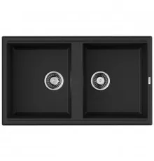 Кухонная мойка Tetogranit Omoikiri Tedori 86-2-BL черный 4993924
