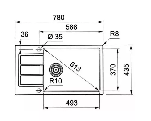 Заказать Кухонная мойка Tectonite Franke Sirius S2D 611-78 XL /435 оникс 143.0628.368 в магазине сантехники Santeh-Crystal.ru