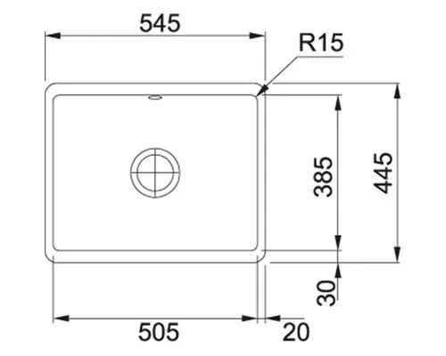 Купить Кухонная мойка Franke Kubus KBK 110-50 оникс 126.0335.883 в магазине сантехники Santeh-Crystal.ru