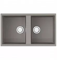 Кухонная мойка Artceramic Omoikiri Kitagawa 83-2-U-GR leningrad grey 4993810