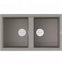 Кухонная мойка Artceramic Omoikiri Kitagawa 86-2-GR ленинградский серый 4993491