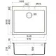 Приобрести Кухонная мойка Artceramic Omoikiri Bosen 61A-GB графит 4993824 в магазине сантехники Santeh-Crystal.ru