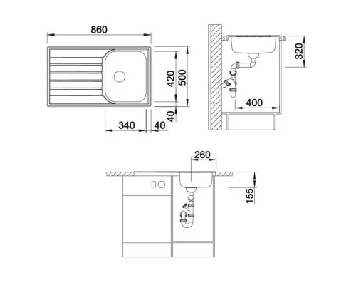 Купить Кухонная мойка Blanco Livit 45 Salto Декоративная сталь 514787 в магазине сантехники Santeh-Crystal.ru
