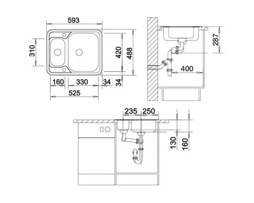 Приобрести Кухонная мойка Blanco Lantos 6-IF Полированная сталь 516676 в магазине сантехники Santeh-Crystal.ru