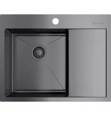 Кухонная мойка вороненая сталь Omoikiri Akisame 65-GM-L