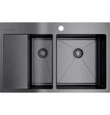 Кухонная мойка вороненая сталь Omoikiri Akisame 78-2-GM-R