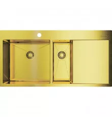 Кухонная мойка светлое золото Omoikiri Akisame 100-2-LG-L