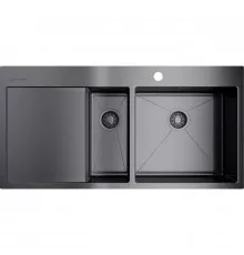 Кухонная мойка вороненая сталь Omoikiri Akisame 100-2-GM-R