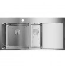 Кухонная мойка нержавеющая сталь Omoikiri Akisame 100-2-IN-L