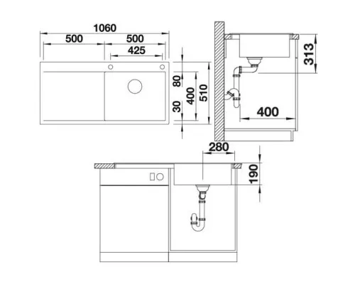 Приобрести Кухонная мойка Blanco Flow XL 6 S-IF InFino зеркальная полированная сталь 521640 в магазине сантехники Santeh-Crystal.ru