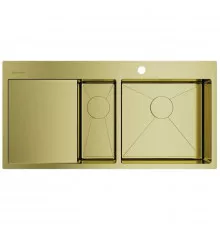 Кухонная мойка Omoikiri Akisame 100-2-LG-R светлое золото 4973090