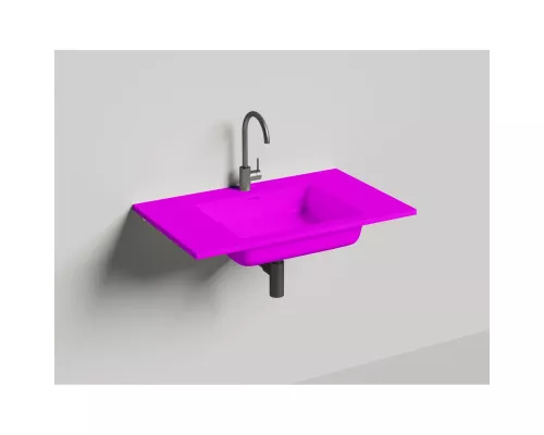 Раковина Salini S-Stone Onda 1402201MF 80x50 см, подвесная, покраска по RAL матовый полностью