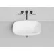 Раковина Salini S-Sense Marea 02 1802102G 59,8x39,8 см, встраиваемая сверху, белый глянец