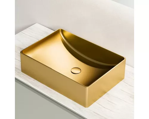 Раковина-чаша AltroBagno Futuro AltroBagnoFuturo001013OrSp 49,6x34,6 см, накладная, золотой матовый