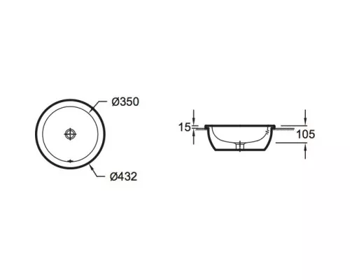 Приобрести Раковина 43,2x43,2 см Jacob Delafon Vox EYN102-00 в магазине сантехники Santeh-Crystal.ru