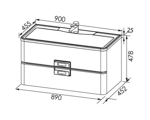 Купить Раковина Aquanet Алегро 90 в магазине сантехники Santeh-Crystal.ru