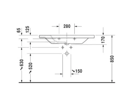 Приобрести Раковина 100х48 см Duravit DuraStyle 2320100000 в магазине сантехники Santeh-Crystal.ru