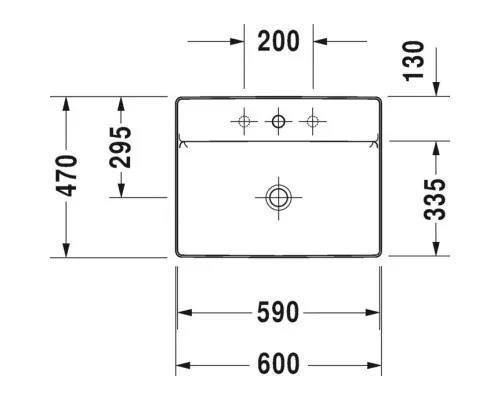 Заказать Раковина 60х47 см Duravit DuraSquare 2354600041 в магазине сантехники Santeh-Crystal.ru