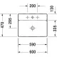 Заказать Раковина 60х47 см Duravit DuraSquare 2354600041 в магазине сантехники Santeh-Crystal.ru