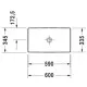 Заказать Раковина 60х34,5 см Duravit DuraSquare 2355600000 в магазине сантехники Santeh-Crystal.ru