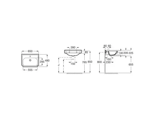 Заказать Раковина 65x48 см Roca Carmen 3270A1000 в магазине сантехники Santeh-Crystal.ru