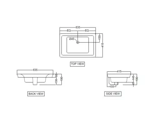 Купить Раковина 63,5х41,5 см Jaquar Aria ARS-WHT-39601 в магазине сантехники Santeh-Crystal.ru