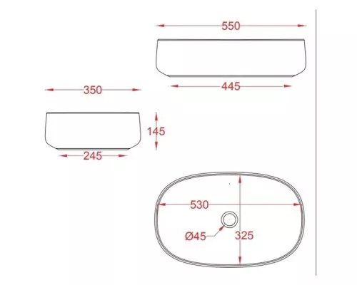 Заказать Раковина 55x35 см Artceram Cognac COL003 19 00 ombra bruciata в магазине сантехники Santeh-Crystal.ru