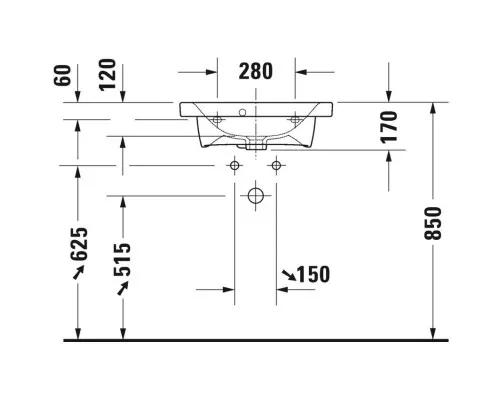 Купить Раковина 55х40 см Duravit DuraStyle 2337550000 в магазине сантехники Santeh-Crystal.ru