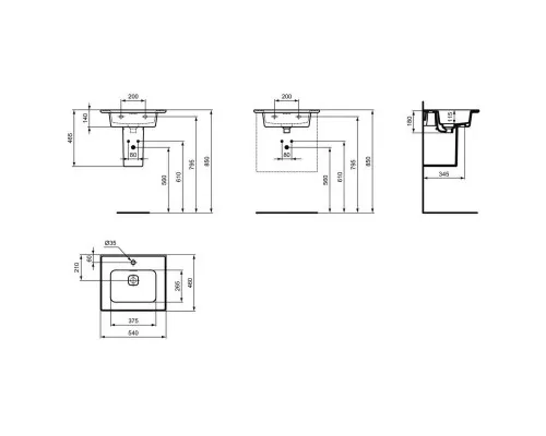 Купить Раковина 54х46 см Ideal Standard Strada II T298801 в магазине сантехники Santeh-Crystal.ru