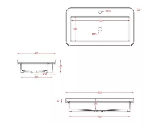 Заказать Раковина 80,5x45,5 см Artceram Fuori Scala TFL035 15 00 x1 в магазине сантехники Santeh-Crystal.ru