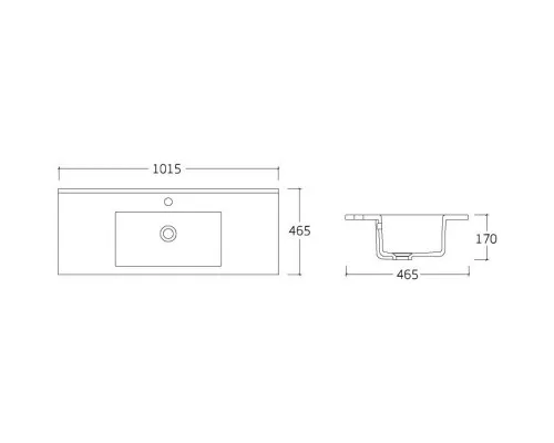 Заказать Раковина 101,5х46,5 см Vincea VBS-13100 в магазине сантехники Santeh-Crystal.ru
