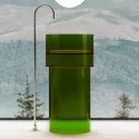 Раковина напольная 45х45 см Abber Kristall AT2701Emerald-H