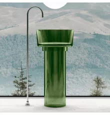 Раковина напольная 45х45 см Abber Kristall AT2702Emerald