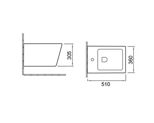Подвесное биде Vincea Q-Line VB1-12