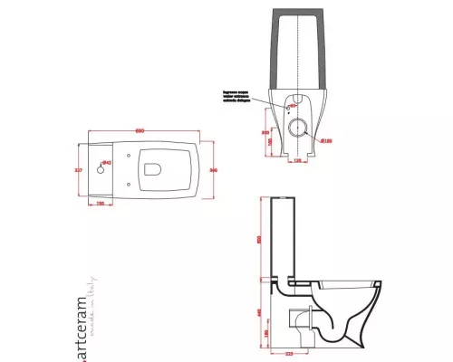 Купить Бачок для унитаза Artceram Jazz JZC001 01 00 в магазине сантехники Santeh-Crystal.ru