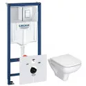 Комплект подвесной унитаз Vitra S20 5507B003-0101 + 77-003-009 + система инсталляции Grohe 38775001