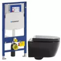 Комплект подвесной унитаз SSWW CT2038BLACK + система инсталляции Geberit 111.300.00.5 Комплект подвесной унитаз SSWW CT2038BLACK + система инсталляции Geberit 111.300.00.5