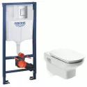 Комплект подвесной унитаз Roca Dama Senso 346517000 + ZRU9302820 + система инсталляции Grohe 38772001