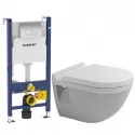 Комплект подвесной унитаз Duravit Starck 3 2200090000 + 0063810000 + система инсталляции Geberit 458.124.21.1