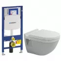 Комплект подвесной унитаз Duravit Starck 3 2200090000 + 0063810000 + система инсталляции Geberit 111.300.00.5