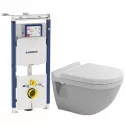 Комплект подвесной унитаз Duravit Starck 3 2200090000 + 0063810000 + система инсталляции Geberit 111.362.00.5