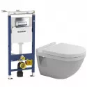 Комплект подвесной унитаз Duravit Starck 3 2200090000 + 0063810000 + система инсталляции Geberit 458.125.21.1