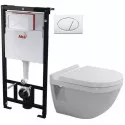 Комплект подвесной унитаз Duravit Starck 3 2200090000 + 0063810000 + система инсталляции AlcaPlast AM101/11203:1RUSSETM70