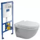 Заказать Комплект подвесной унитаз Duravit Starck 3 2200090000 + 0063810000 + система инсталляции Villeroy & Boch 92246100 в магазине сантехники Santeh-Crystal.ru
