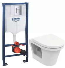 Комплект подвесной унитаз Toto CF CW132Y#NW1 + VC130 + система инсталляции Grohe 38772001