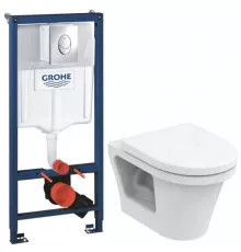 Комплект подвесной унитаз Toto CF CW132Y#NW1 + VC130 + система инсталляции Grohe 38721001